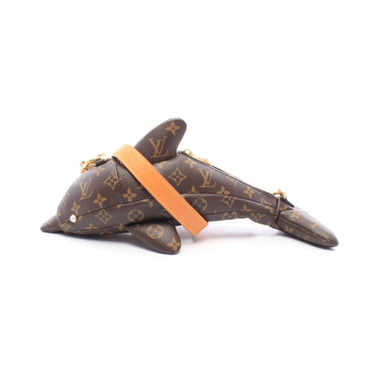 ドルフィンバッグ モノグラム ショルダーバッグ PVC レザー ブラウン ルイヴィトン バッグ LOUIS VUITTON