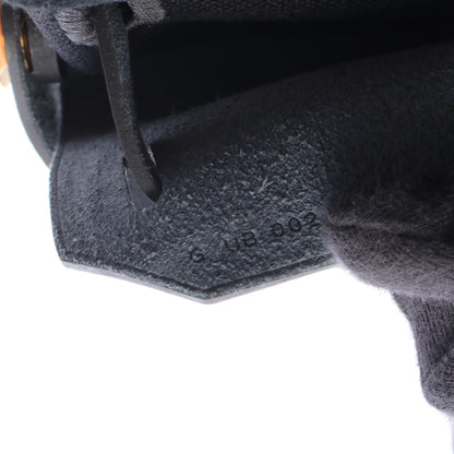 エールバッグジップ ミニ ショルダーバッグ トワルミリタリー ヴァッシュハンター ブラック ゴールド金具 G刻印 エルメス バッグ HERMES