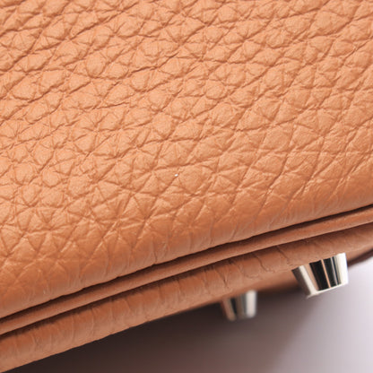 リンディ ミニ ゴールド ショルダーバッグ トリヨンクレマンス ブラウン シルバー金具 W刻印 エルメス バッグ HERMES