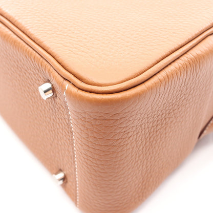 リンディ ミニ ゴールド ショルダーバッグ トリヨンクレマンス ブラウン シルバー金具 G刻印 エルメス バッグ HERMES