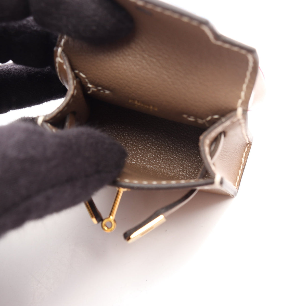 ケリーツイリー エトゥープ バッグチャーム タデラクト グレーブラウン ゴールド金具 U刻印 エルメス 財布・小物 HERMES