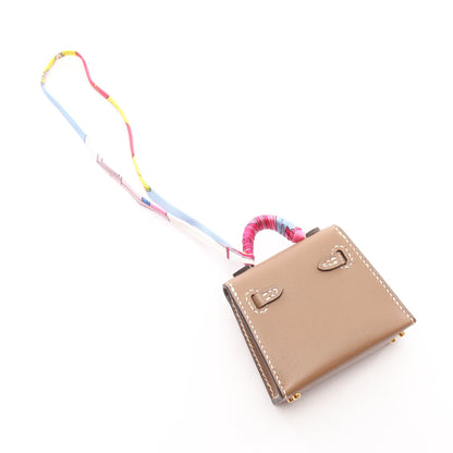 ケリーツイリー エトゥープ バッグチャーム タデラクト グレーブラウン ゴールド金具 U刻印 エルメス 財布・小物 HERMES
