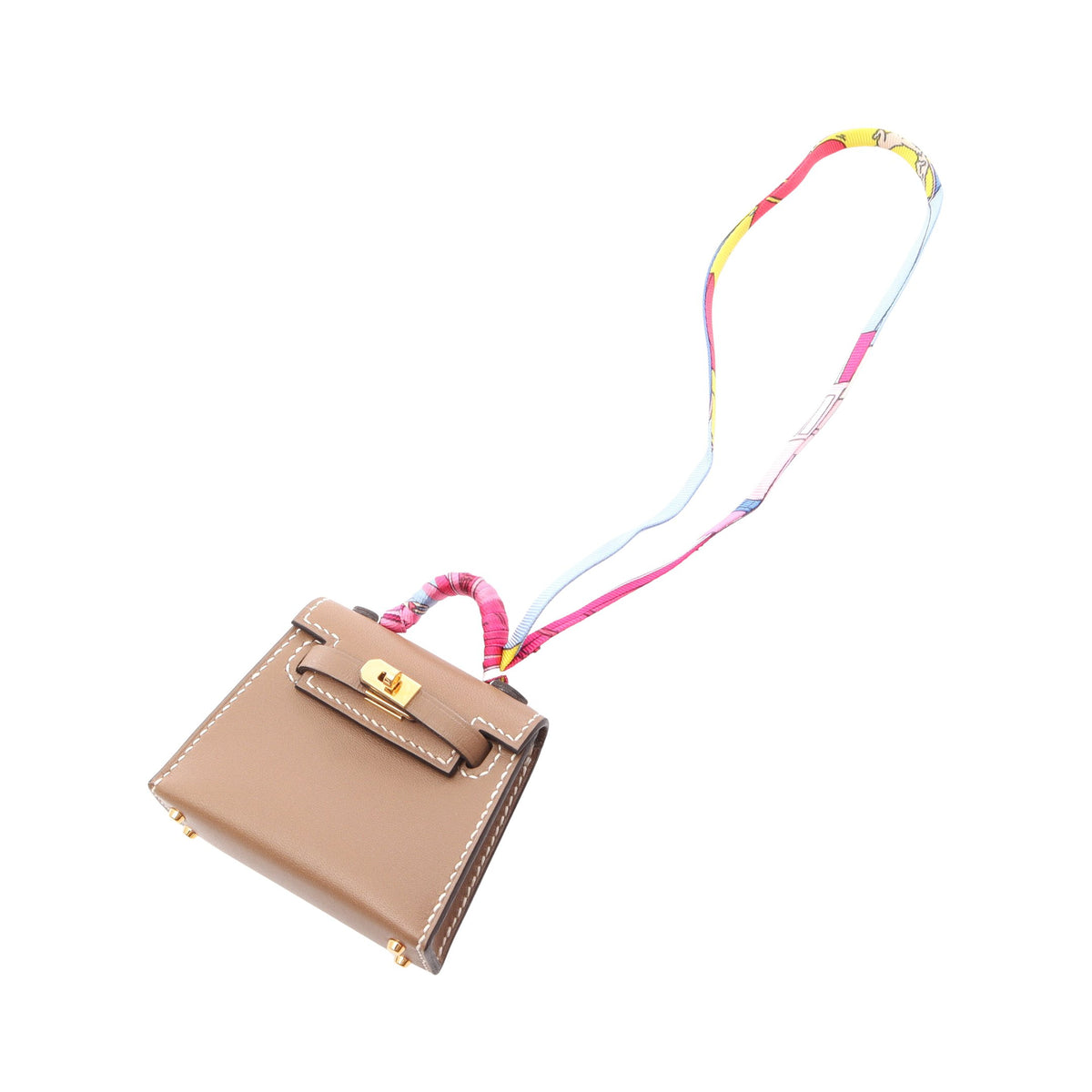 ケリーツイリー エトゥープ バッグチャーム タデラクト グレーブラウン ゴールド金具 U刻印 エルメス 財布・小物 HERMES