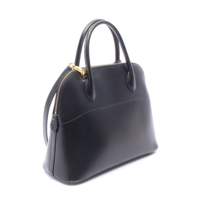 ボリード31 2WAY ハンドバッグ ボックスカーフ ブラック ゴールド金具 □F刻印 エルメス