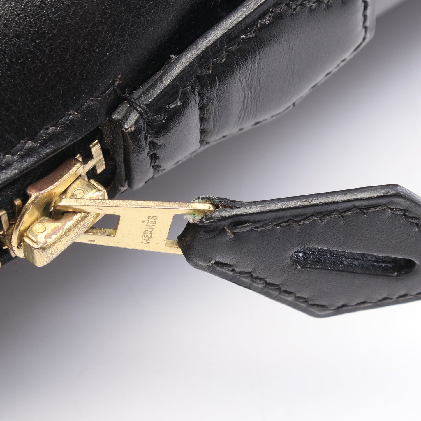 ボリード31 2WAY ハンドバッグ ボックスカーフ ブラック ゴールド金具 □F刻印 エルメス