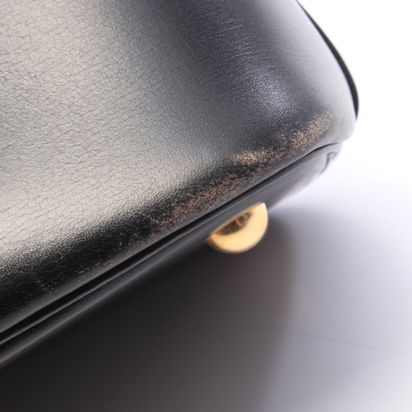 ボリード31 2WAY ハンドバッグ ボックスカーフ ブラック ゴールド金具 □F刻印 エルメス