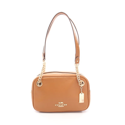 キャミー チェーンショルダーバッグ レザー ブラウン コーチ バッグ COACH