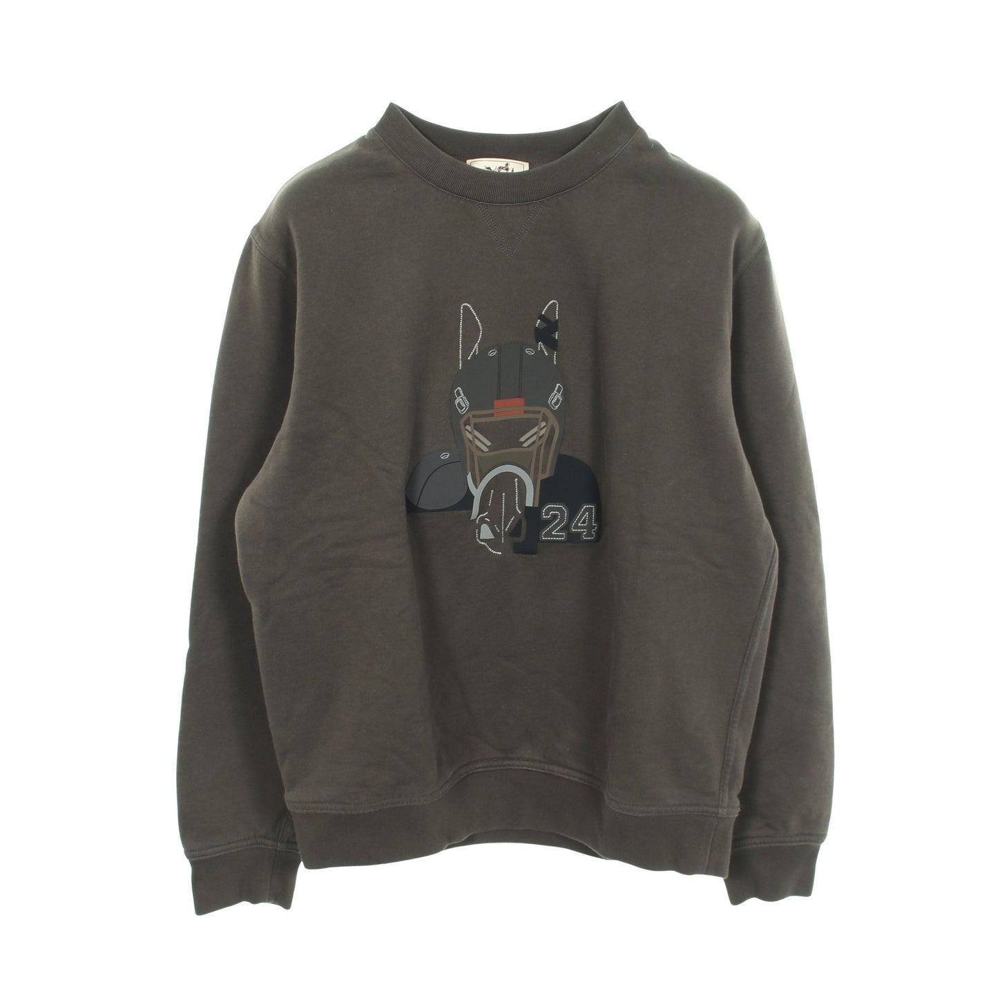 Quarterb'H 裏起毛 スウェットシャツ コットン ダークグレー エルメス