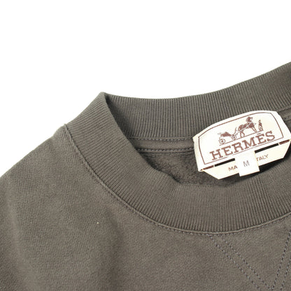 Quarterb'H 裏起毛 スウェットシャツ コットン ダークグレー エルメス