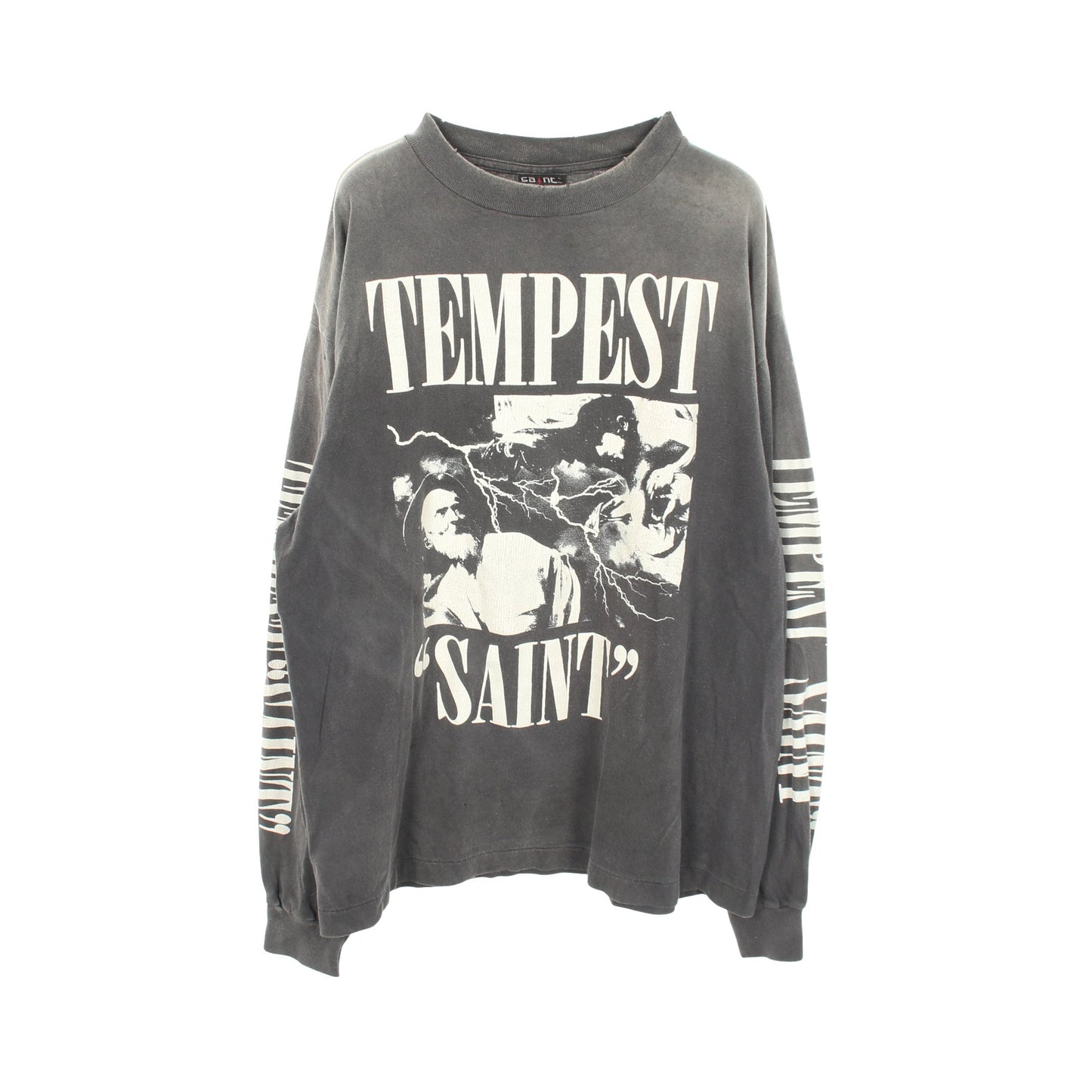 TEMPEST ヴィンテージ加工 長袖Tシャツ コットン グレー セント マイケル