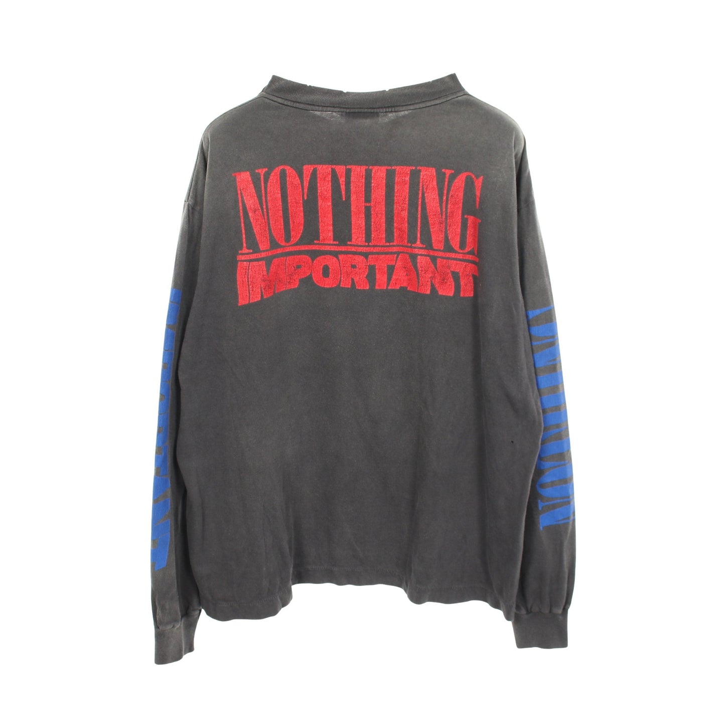 SAINT MICHAEL × Kosuke Kawamura NOTHNG IMP ヴィンテージ加工 長袖Tシャツ コットン グレー セント マイケル