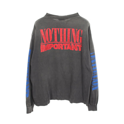 SAINT MICHAEL × Kosuke Kawamura NOTHNG IMP ヴィンテージ加工 長袖Tシャツ コットン グレー セント マイケル
