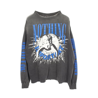 SAINT MICHAEL × Kosuke Kawamura NOTHNG IMP ヴィンテージ加工 長袖Tシャツ コットン グレー セント マイケル
