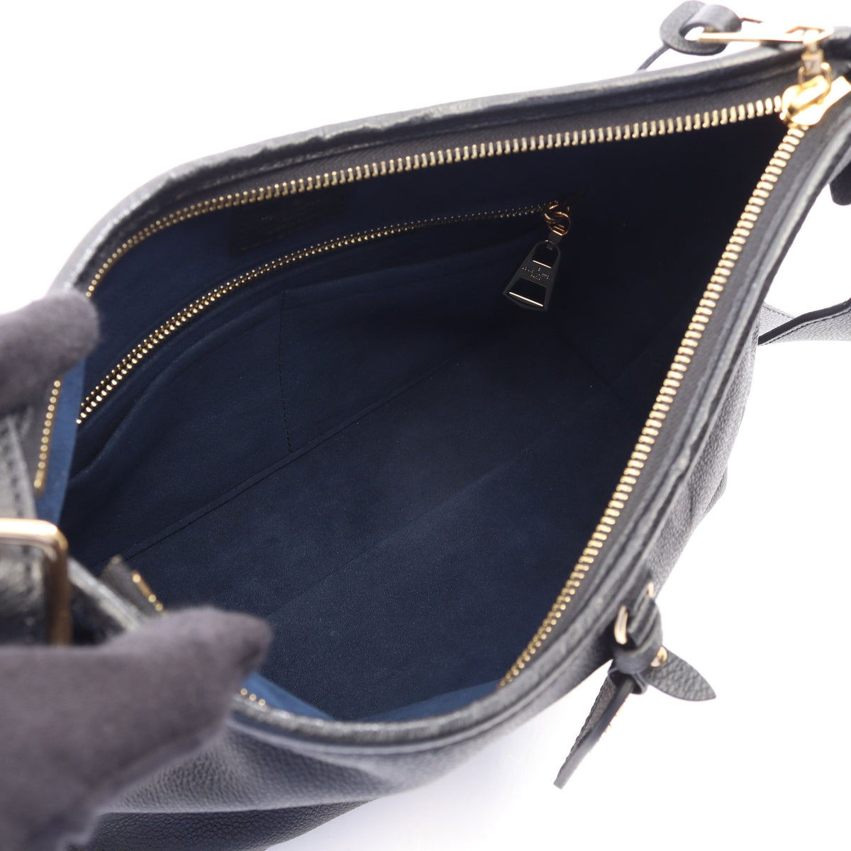 キャリーオール ジップ NM PM モノグラム アンプラント ノワール ショルダーバッグ レザー ブラック ルイヴィトン バッグ LOUIS VUITTON