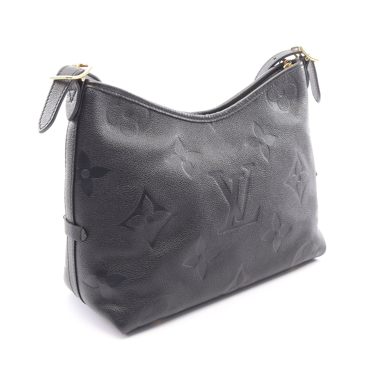 キャリーオール ジップ NM PM モノグラム アンプラント ノワール ショルダーバッグ レザー ブラック ルイヴィトン バッグ LOUIS VUITTON