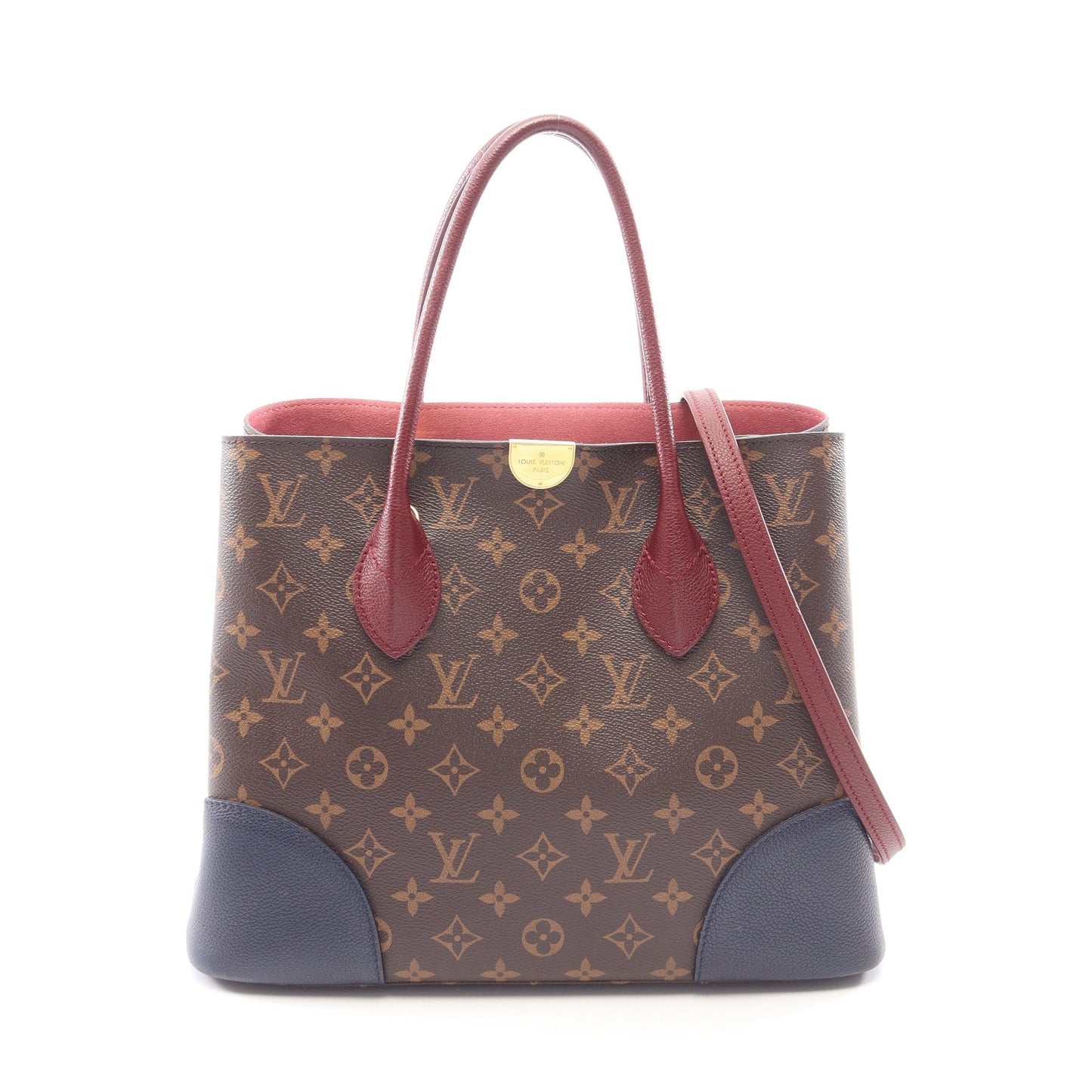 フランドリン モノグラム ネイビー モーヴ 2WAY ハンドバッグ PVC レザー ブラウン ネイビー ボルドー ルイヴィトン バッグ LOUIS VUITTON