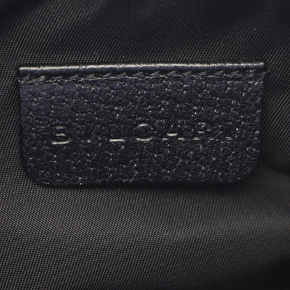 ロゴマニア ポーチ キャンバス レザー ブラック ブルガリ 財布・小物 BVLGARI