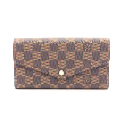 ポルトフォイユ サラ ダミエエベヌ 二つ折り長財布 PVC レザー ブラウン ルイヴィトン 財布・小物 LOUIS VUITTON