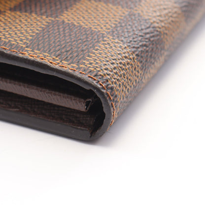 ポルトフォイユ サラ ダミエエベヌ 二つ折り長財布 PVC レザー ブラウン ルイヴィトン 財布・小物 LOUIS VUITTON