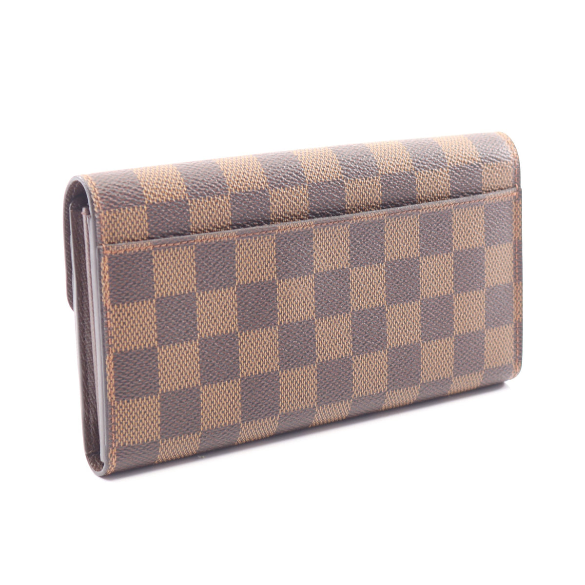ポルトフォイユ サラ ダミエエベヌ 二つ折り長財布 PVC レザー ブラウン ルイヴィトン 財布・小物 LOUIS VUITTON