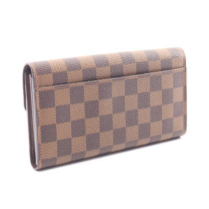ポルトフォイユ サラ ダミエエベヌ 二つ折り長財布 PVC レザー ブラウン ルイヴィトン 財布・小物 LOUIS VUITTON