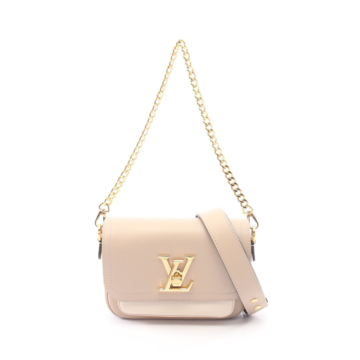 ロックミー テンダー グレージュ 2WAY チェーンハンドバッグ レザー ベージュ オフホワイト ルイヴィトン バッグ LOUIS VUITTON