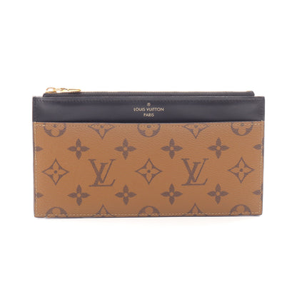スリム パース モノグラムリバース 長財布 PVC レザー ブラウン ブラック ルイヴィトン 財布・小物 LOUIS VUITTON