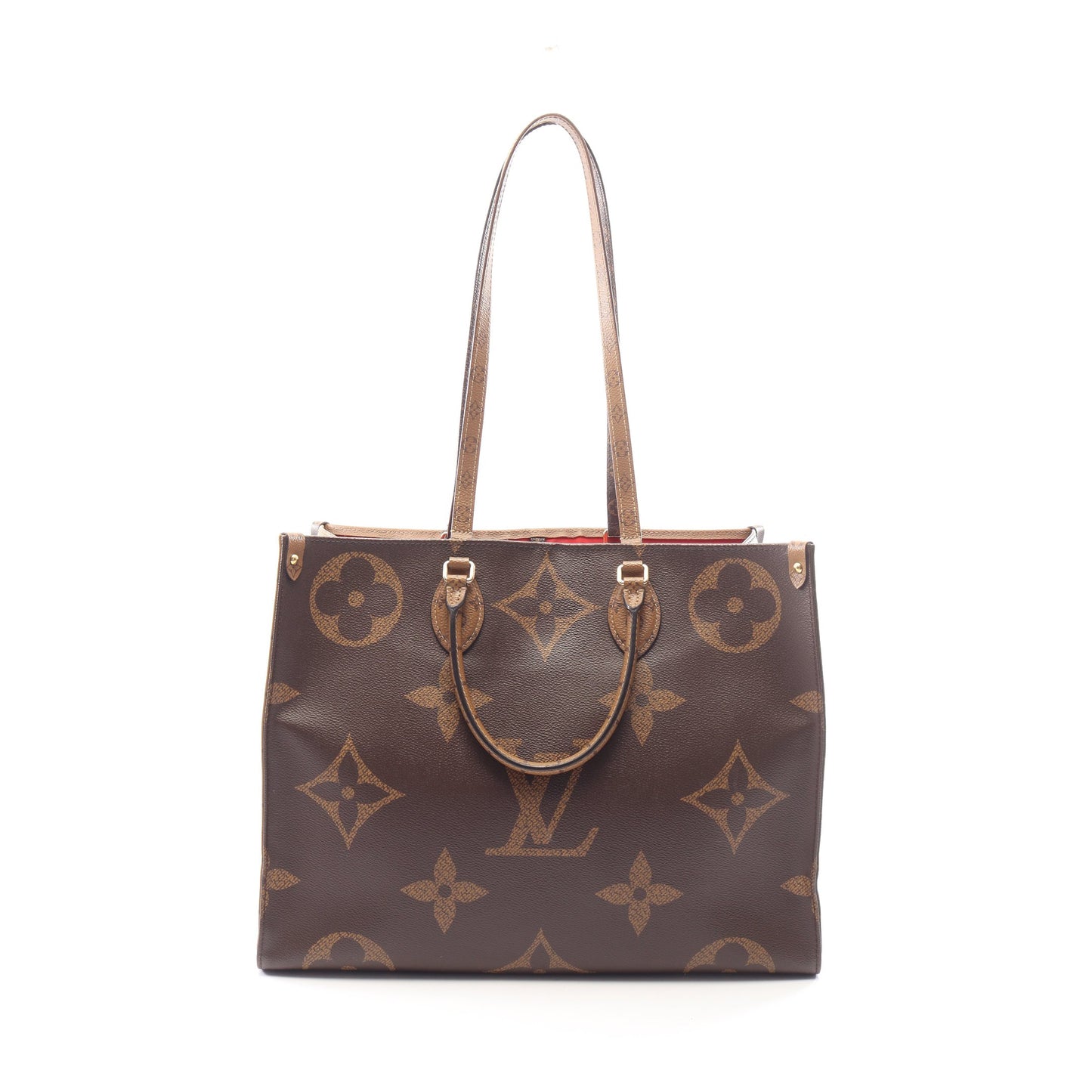オンザゴーGM モノグラムジャイアント リバース 2WAY ショルダーバッグ トートバッグ PVC ブラウン ベージュ ルイヴィトン バッグ LOUIS VUITTON