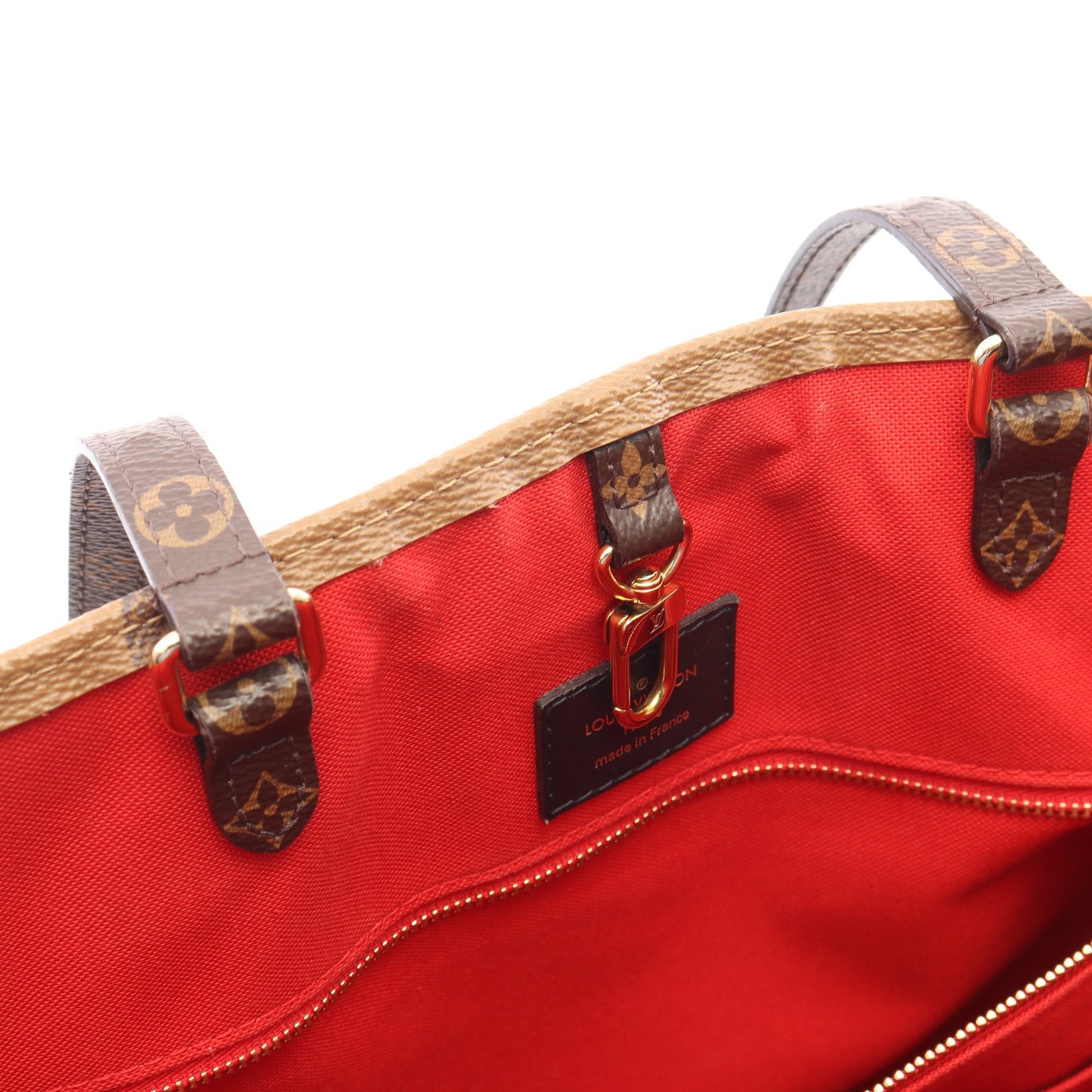 オンザゴーGM モノグラムジャイアント リバース 2WAY ショルダーバッグ トートバッグ PVC ブラウン ベージュ ルイヴィトン バッグ LOUIS VUITTON