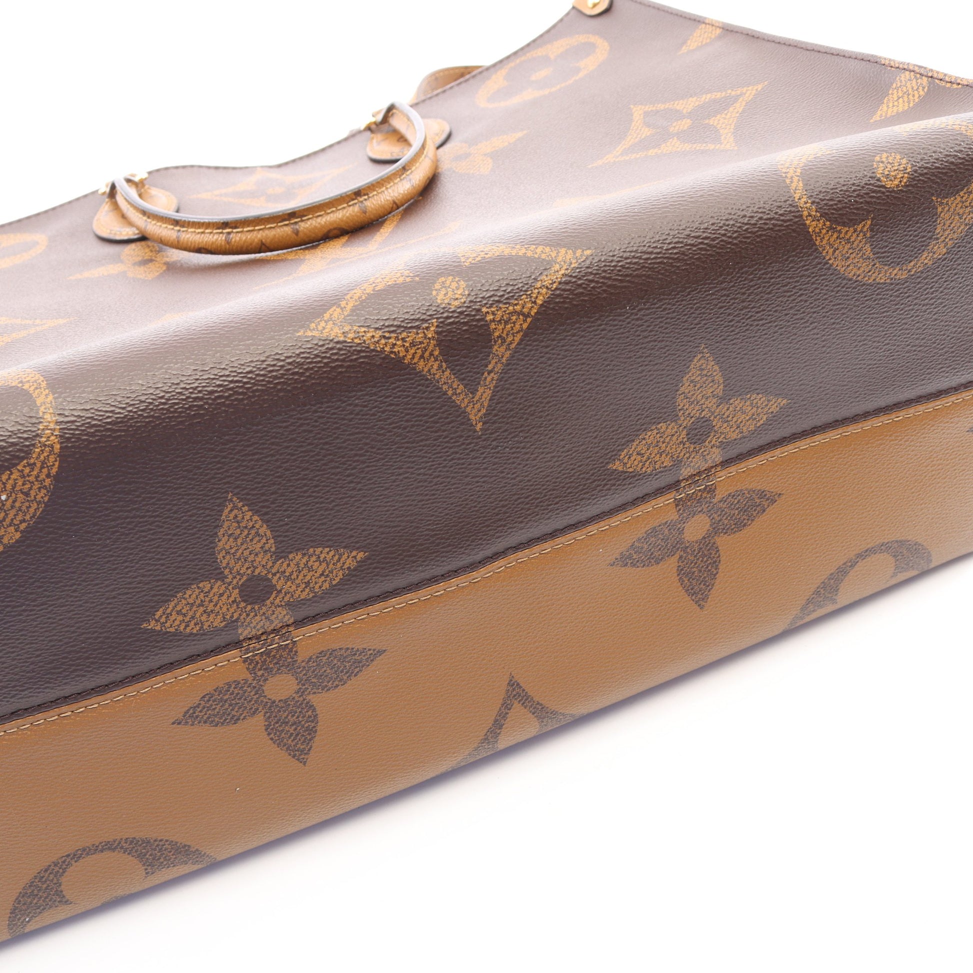 オンザゴーGM モノグラムジャイアント リバース 2WAY ショルダーバッグ トートバッグ PVC ブラウン ベージュ ルイヴィトン バッグ LOUIS VUITTON