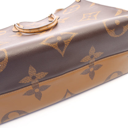 オンザゴーGM モノグラムジャイアント リバース 2WAY ショルダーバッグ トートバッグ PVC ブラウン ベージュ ルイヴィトン バッグ LOUIS VUITTON