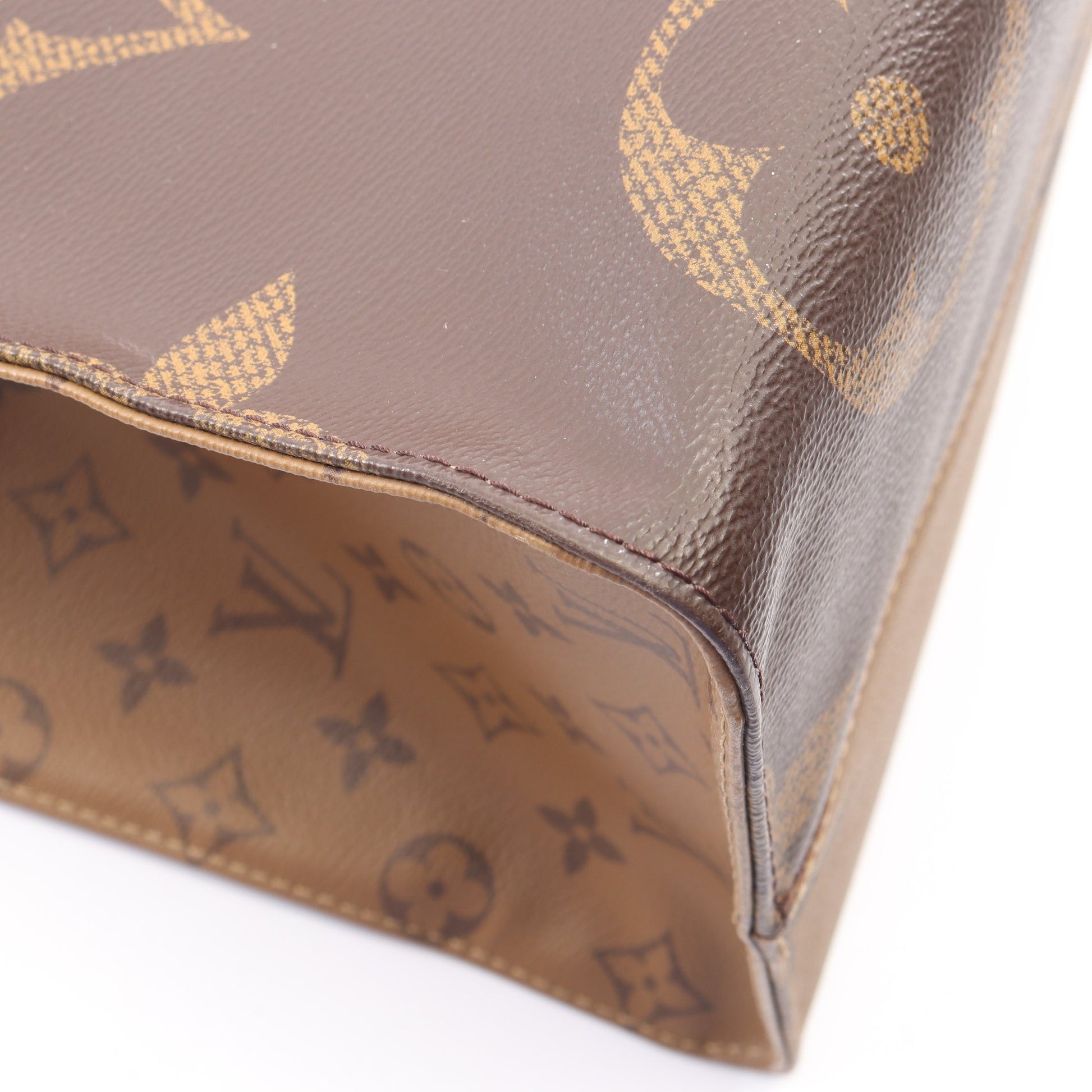 オンザゴーGM モノグラムジャイアント リバース 2WAY ショルダーバッグ トートバッグ PVC ブラウン ベージュ ルイヴィトン バッグ LOUIS VUITTON