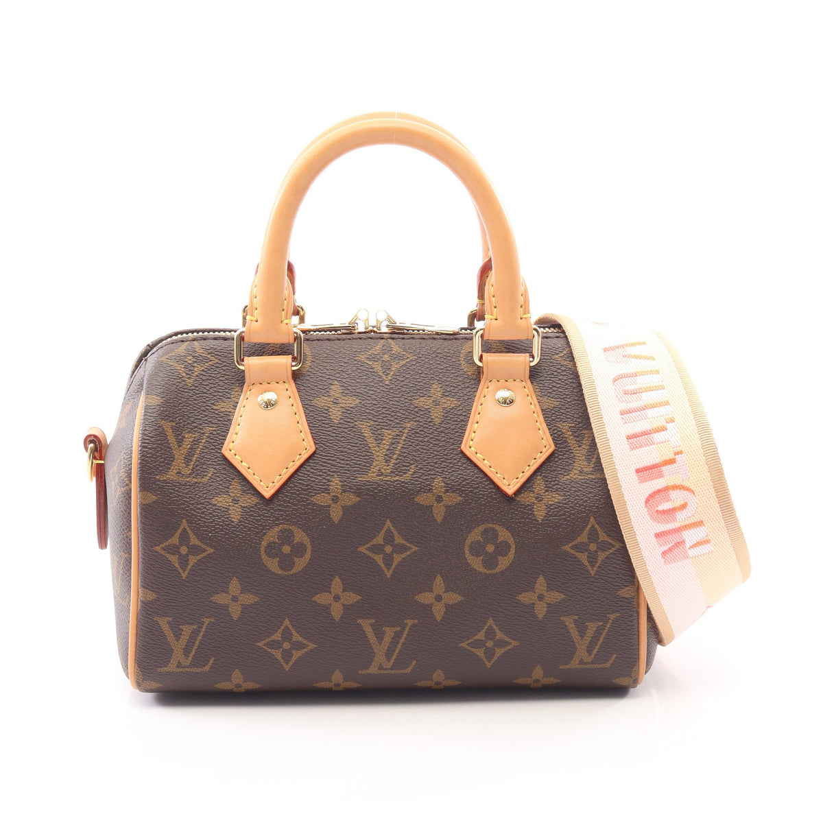 スピーディ バンドリエール 20 モノグラム 2WAY ハンドバッグ PVC レザー ブラウン ルイヴィトン バッグ LOUIS VUITTON