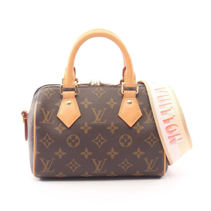 スピーディ バンドリエール 20 モノグラム 2WAY ハンドバッグ PVC レザー ブラウン ルイヴィトン バッグ LOUIS VUITTON