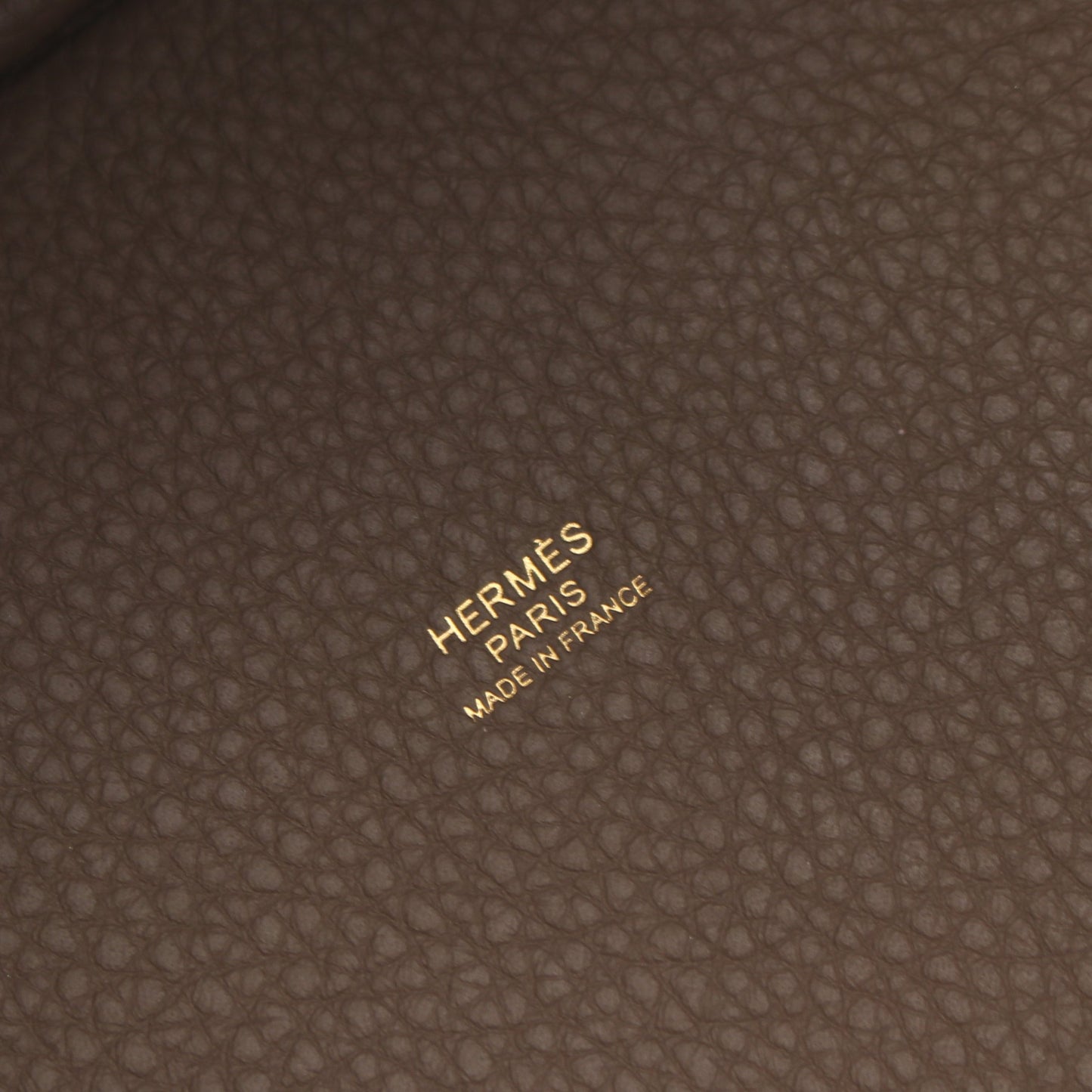 ピコタンロックPM エトゥープ ハンドバッグ トリヨンクレマンス グレーブラウン ゴールド金具 W刻印 エルメス バッグ HERMES