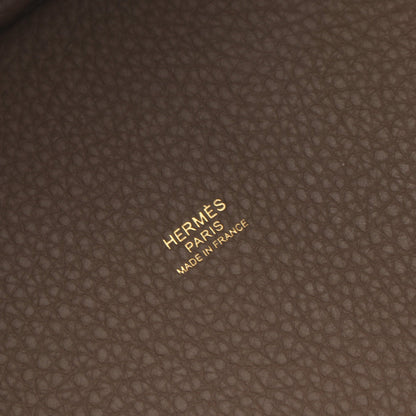 ピコタンロックPM エトゥープ ハンドバッグ トリヨンクレマンス グレーブラウン ゴールド金具 W刻印 エルメス バッグ HERMES