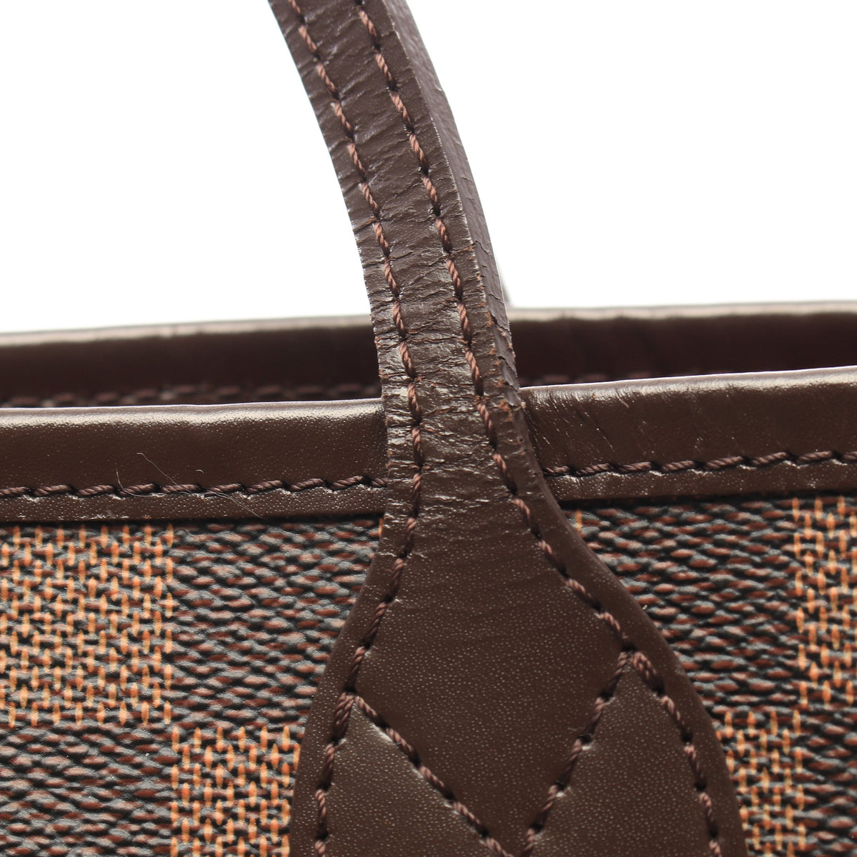 ネヴァーフルMM ダミエエベヌ ショルダーバッグ トートバッグ PVC レザー ブラウン ルイヴィトン バッグ LOUIS VUITTON
