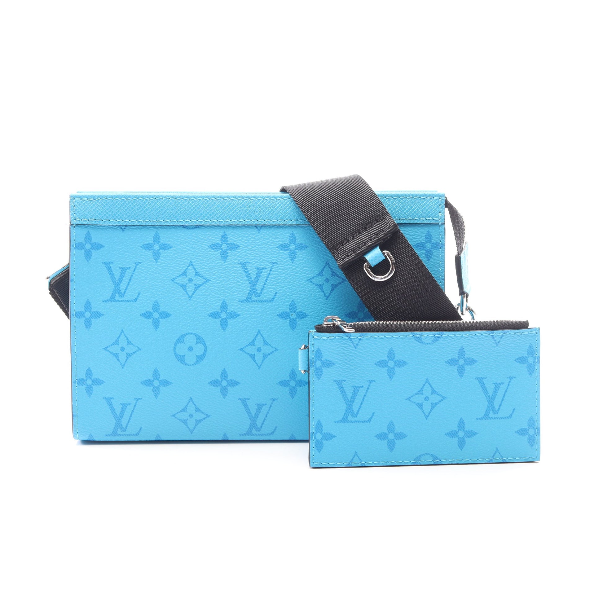 ガストン ウェアラブル ウォレット タイガラマ トロピカルブルー ショルダーバッグ PVC レザー ブルー ルイヴィトン バッグ LOUIS VUITTON