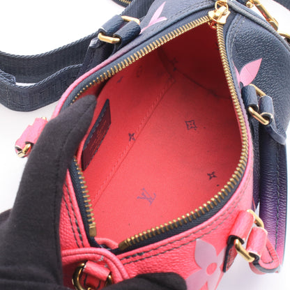 パピヨンBB モノグラムジャイアント ミッドナイトフューシャ 2WAY ハンドバッグ レザー ネイビー ピンク パープル ルイヴィトン バッグ LOUIS VUITTON