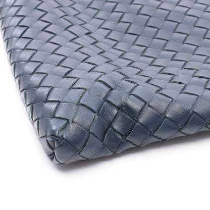 イントレチャート ショルダーバッグ レザー ネイビー ボッテガヴェネタ バッグ BOTTEGA VENETA