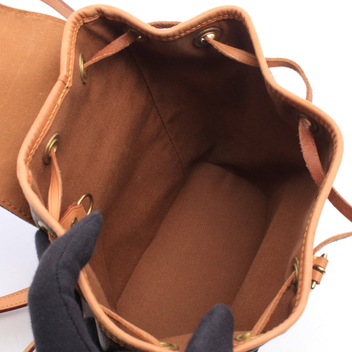 ミニモンスリ モノグラム バックパック リュックサック PVC レザー ブラウン ルイヴィトン バッグ LOUIS VUITTON