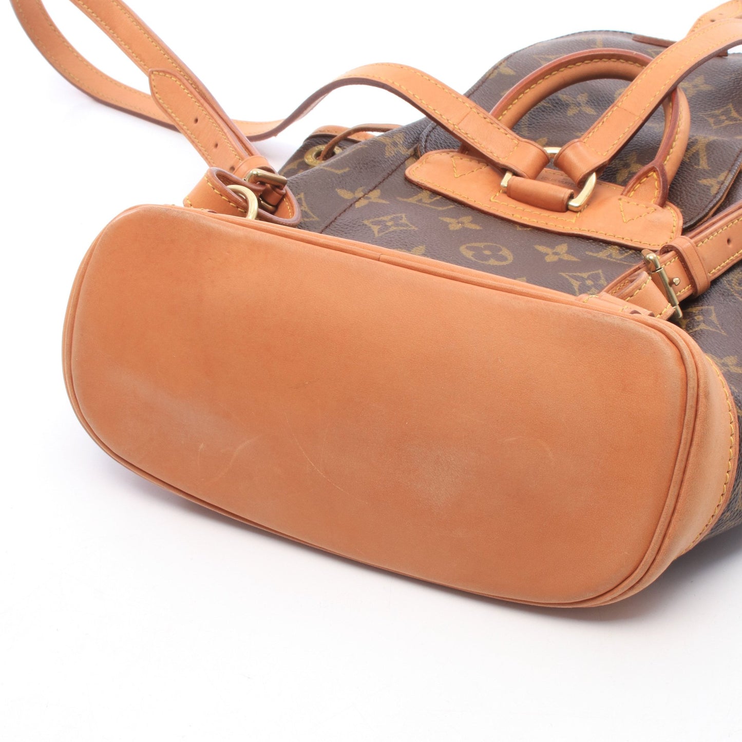 ミニモンスリ モノグラム バックパック リュックサック PVC レザー ブラウン ルイヴィトン バッグ LOUIS VUITTON