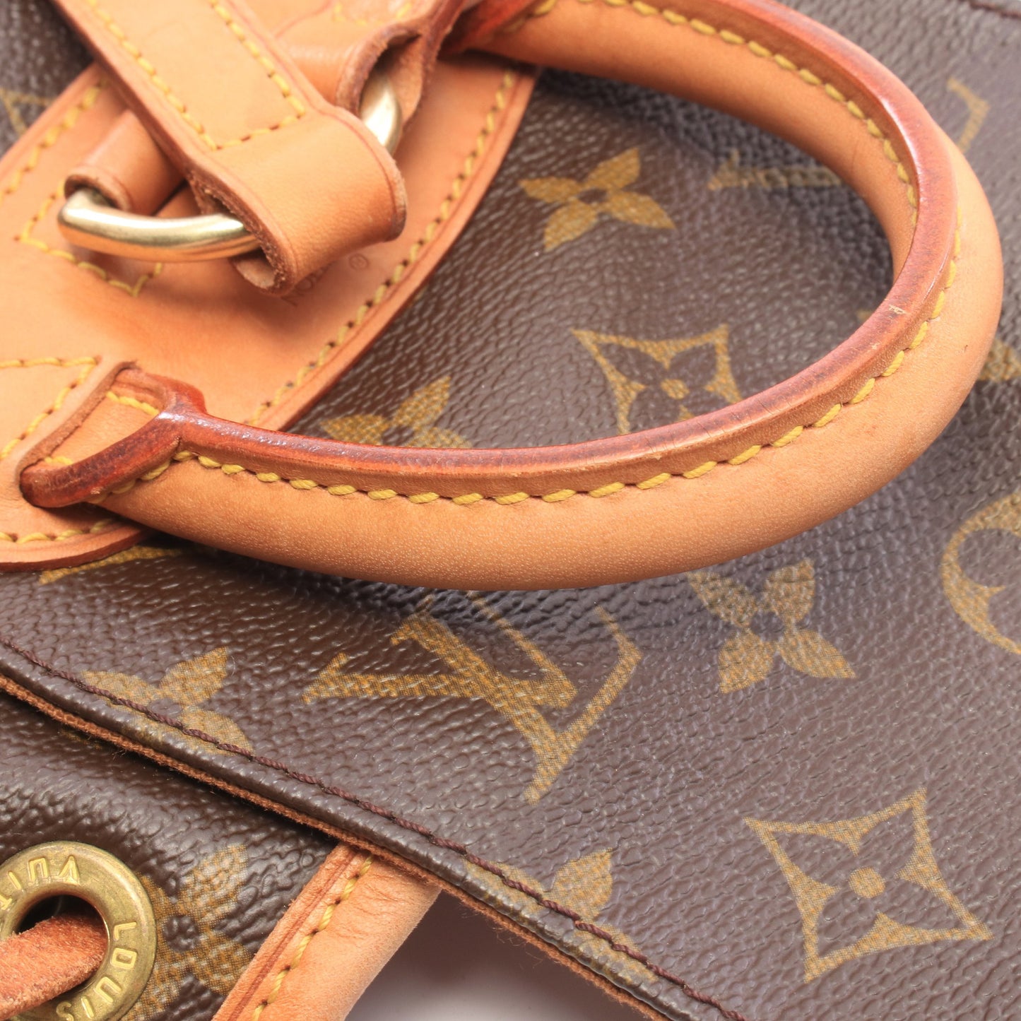 ミニモンスリ モノグラム バックパック リュックサック PVC レザー ブラウン ルイヴィトン バッグ LOUIS VUITTON