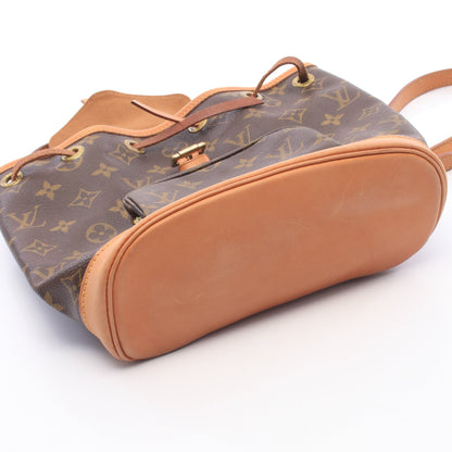 ミニモンスリ モノグラム バックパック リュックサック PVC レザー ブラウン ルイヴィトン バッグ LOUIS VUITTON