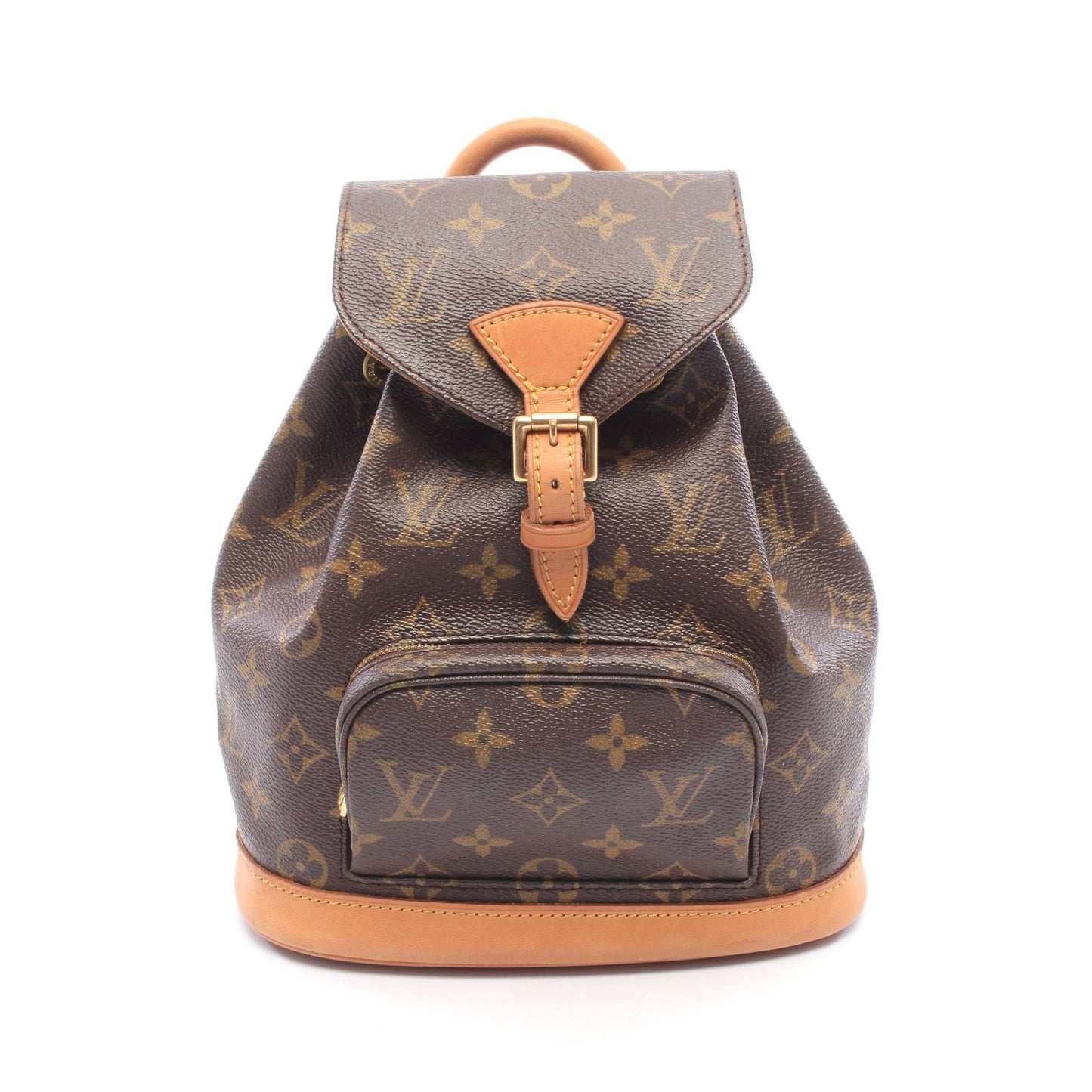 ミニモンスリ モノグラム バックパック リュックサック PVC レザー ブラウン ルイヴィトン バッグ LOUIS VUITTON