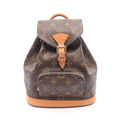 ミニモンスリ モノグラム バックパック リュックサック PVC レザー ブラウン ルイヴィトン バッグ LOUIS VUITTON