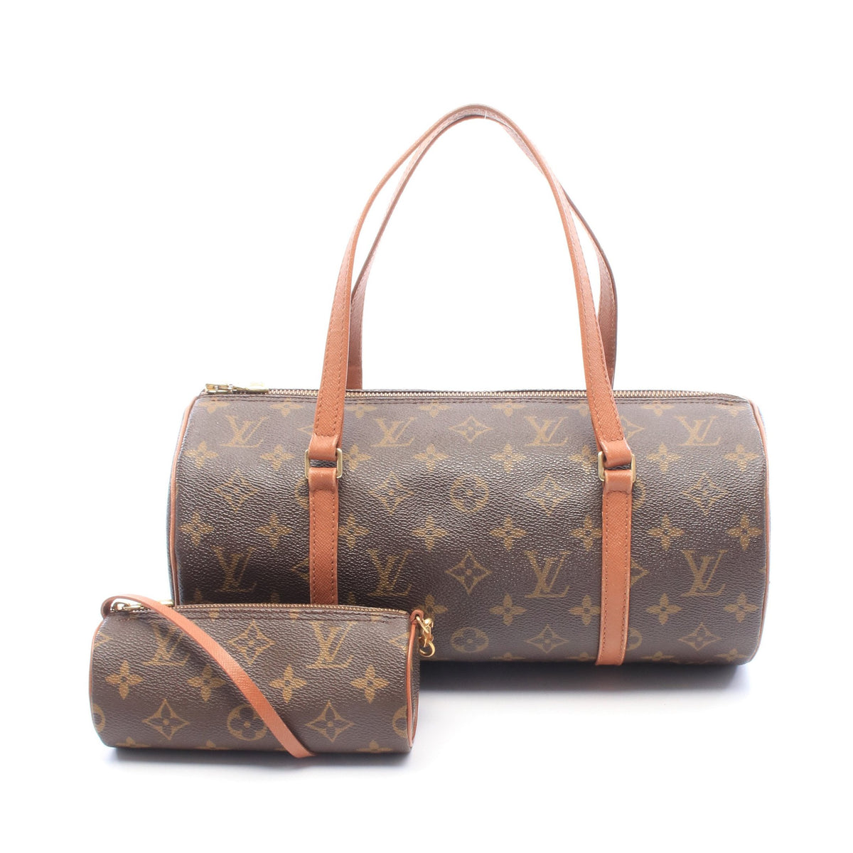 パピヨン30 モノグラム 旧型 ハンドバッグ PVC レザー ブラウン ルイヴィトン バッグ LOUIS VUITTON