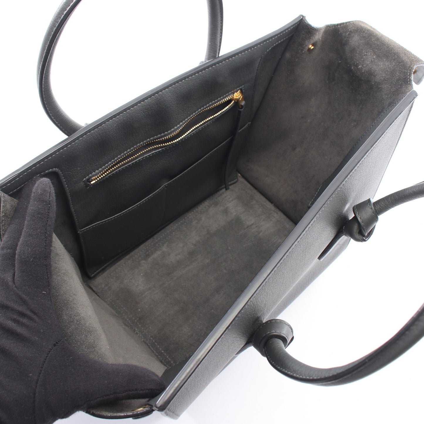 タイバッグ ハンドバッグ トートバッグ レザー グレー セリーヌ