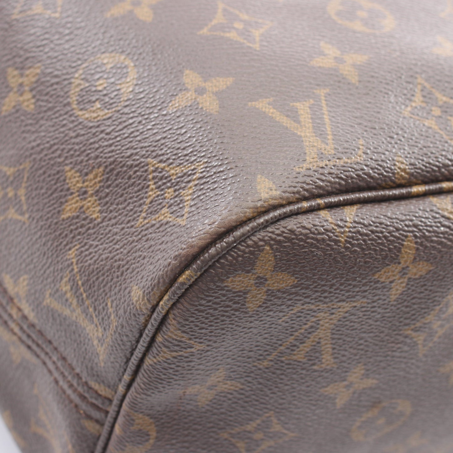 ネヴァーフルMM モノグラム ショルダーバッグ トートバッグ PVC レザー ブラウン ルイヴィトン バッグ LOUIS VUITTON