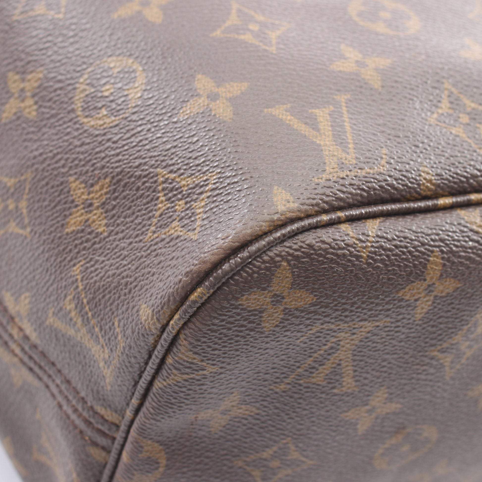 ネヴァーフルMM モノグラム ショルダーバッグ トートバッグ PVC レザー ブラウン ルイヴィトン バッグ LOUIS VUITTON